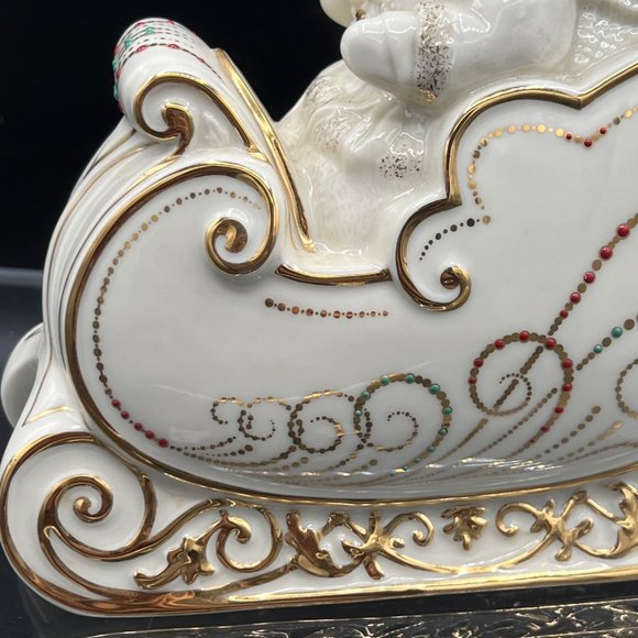 Lenox Dash All The Way Collection Santa Sleigh Christmas Holiday Home Decor - Picture 9 of 16